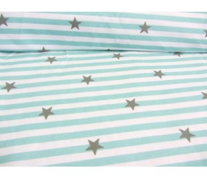 Paul & Clara Mini Stripes - Sterne mint